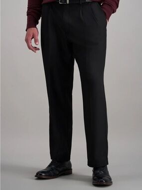 Haggar Cool18Pro Classic Fit Black Dress Pants 36x32
